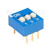 DIP SWITCH 3 contacts, 25mA / 24VDC