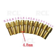 Rotary Drill Lock Nut 10pcs, 4.8mm, 0.5-3.2mm
