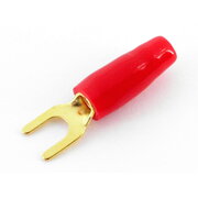 INSULATED TERMINAL 'U' form, 4x4mm2, red