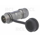 CONNECTOR WEIPU ST1211/P3, 3pin plug for cable ø5÷8mm, 13A 250V, IP67, metal