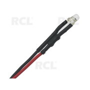 LED LAMPS 3mm 12V, warm white, with 20cm leads