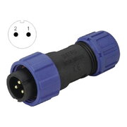 CONNECTOR WEIPU SP1310/P2, 2pin plug for cable ø4÷6.5mm, 13A 250V, IP68