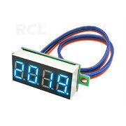 VOLTMETER - MODULE 0.36" LED blue, DC 0-100V, 4 digits, 3 wires