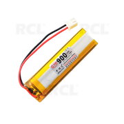 RECHARGEABLE BATTERY Li-Po 3.7V 900mAh, 8x16x60mm, with PH2.0 connector