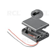 BATTERY HOLDER-ENCLOSURE for 3x AA / 3x R6 Battery with Switch