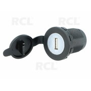 Automotive power supply, USB A socket, Sup.volt: 12÷24VDC, black