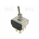 ТУМБЛЕР  15A / 277VAC, 24A /125VAC,  E-Switch ST34RE00, 3x ON-OFF