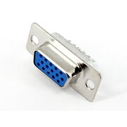 D-SUB FEMALE 15pin High Density SVGA, for mounting/cable