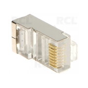 PLUG RJ-45 8P8C, CAT5e,  for round Cable/for hard wire/ with screen