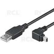 COMPUTER CABLE USB A-5P > mini USB B 1.8m 2.0 HI-SP, black