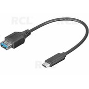 USB 3.0 SuperSpeed cable <> USB-C - USB 3.0 jack (Type A) >USB-C plug, 0.15-0.2m