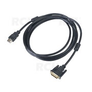 CABLE HDMI (M) <-> DVI-D (M), 4K @ 30 Hz (2160p) 10.2 Gbit/s,2m