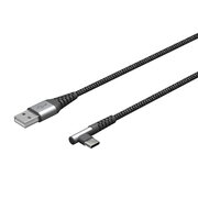 KABELIS USB 2.0 (K) <-> USB-C (C Type) (K) 90° 0.5m, maks. 20V 3.0A (60W)