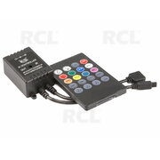 LED Music controller IR remote, 12-24V DC; 4A*3CH; -20-60℃; 24 function