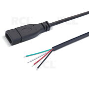 KABELIS USB-C, lizdas USB-C (C Type) <-> lituojamas kabelis, 150mm