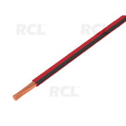 Wire stranded  Cu 0.5mm², red-black , PVC,  300/500V,  Class:5