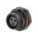 CONNECTOR WEIPU SP1312/S3, 3pin socket for housing, 13A 250V, IP68