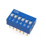 DIP SWITCH 6 contacts,  25mA / 24VDC