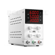 LABORATORY POWER SUPPLY SPS605, 0-60V 0-5A, with power display, white