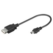 COMPUTER CABLE USB A <-> mini USB B 5pin, 0.2m, 2.0 HI-SP