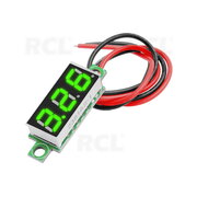 VOLTMETER - MODULE 0.36" LED green, DC 2.5-30V, 2 wires