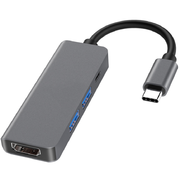 АДАПТЕР USB-C для HDMI, 2xUSB3.0, micro USB