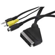 CABLE SCART >> Jack 3.5mm + RCA + S-Video, 2m
