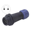 CONNECTOR WEIPU SP1311/P2, 2pin plug for housing/cable ø4÷6.5mm, 13A 250V, IP68