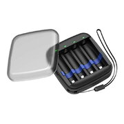 Battery charger for R03 / AAA and R6 / AA 1.5V Li-Ion, NiMH, 4x0.5A, 4 cells, Xtar ET4S